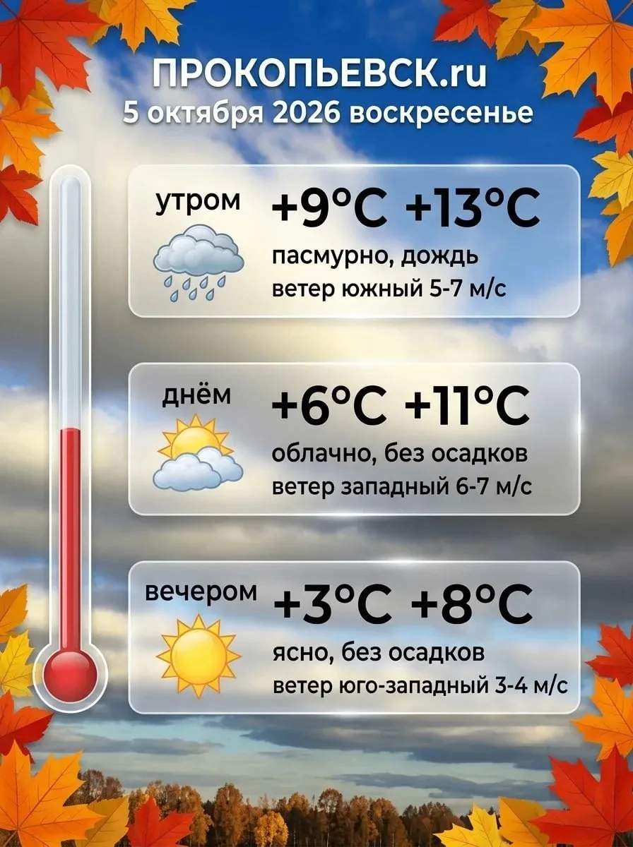 Завтра ожидается похолодание и шквалистый ветер