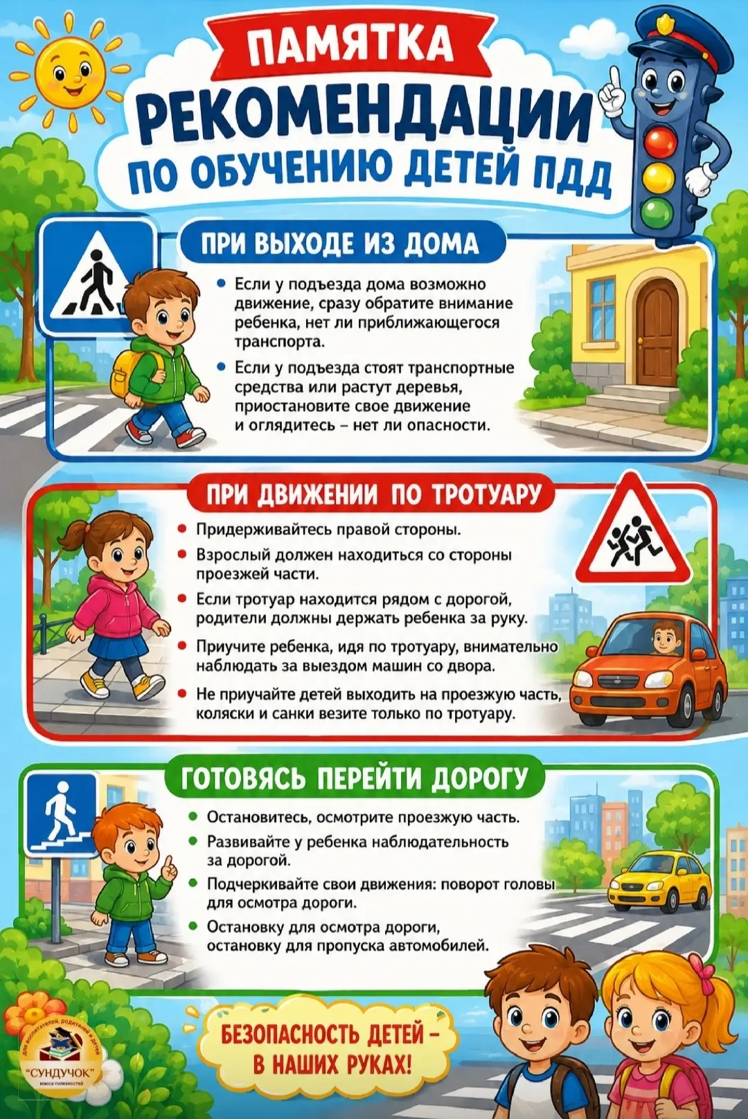 🚦Уважаемые родители! Безопасность вашего ребенка — в ваших руках. Дети копируют поведе...