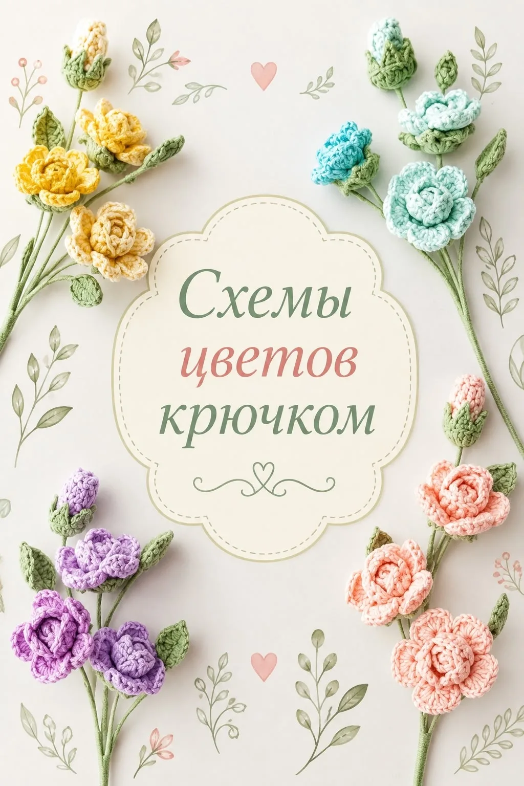 Схемы цветов крючком 🌸🌼🌿⚘️