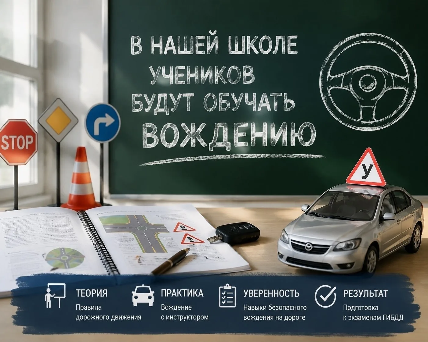 🚘 В школах хотят вернуть уроки вождения