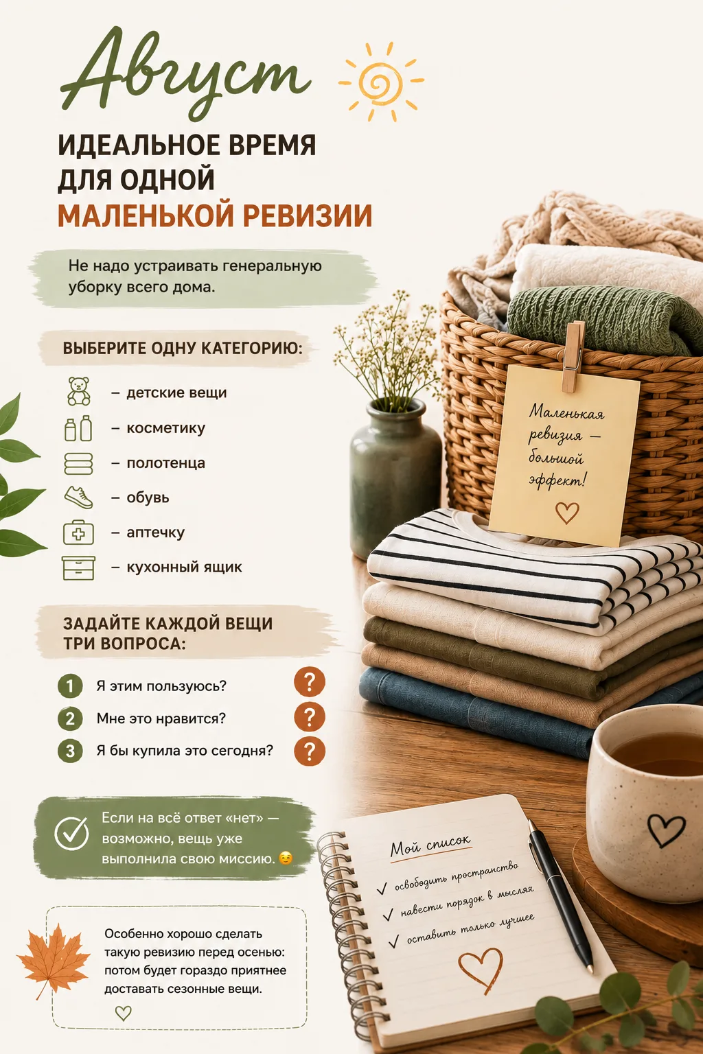 🧺 Август — идеальное время для одной маленькой ревизии