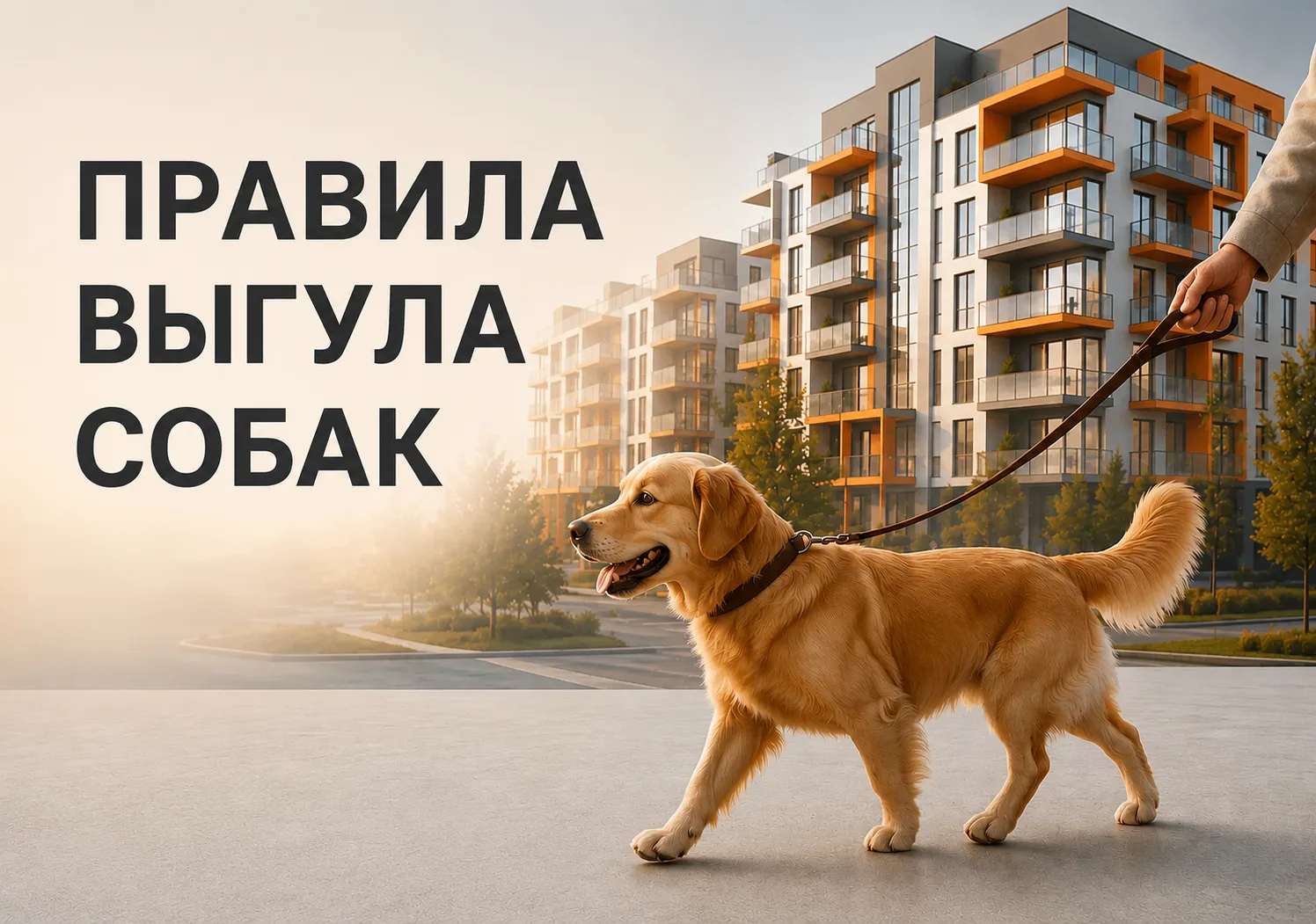 🐾 Правила выгула четвероногих друзей 🐾