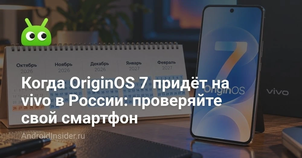 Когда смартфоны vivo в России получат OriginOS 7: полный список моделей и сроки обновления