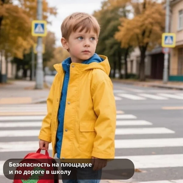 Дорога в школу, школьный двор и детская площадка — места, где важно помнить о простых п...