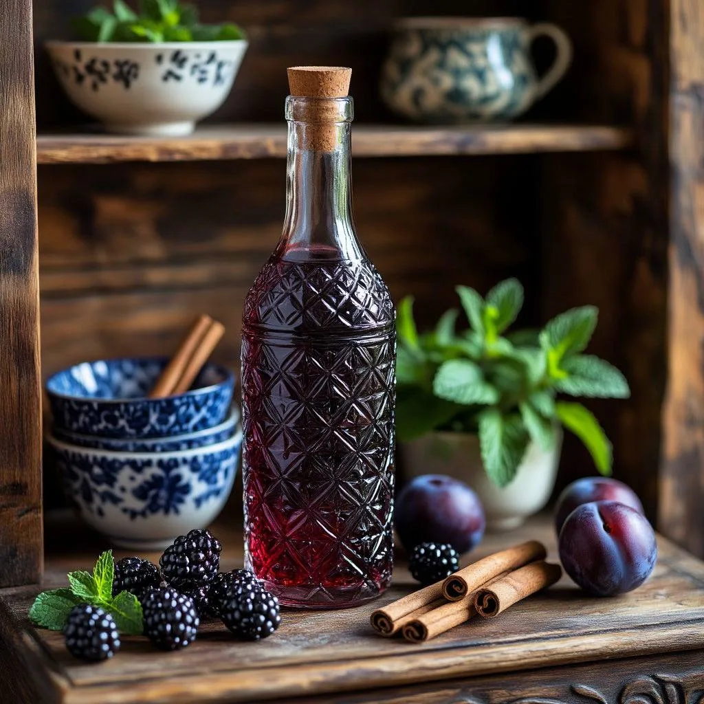 Сливово-ежевичная наливка с мятой и корицей 🍇🍑🌿