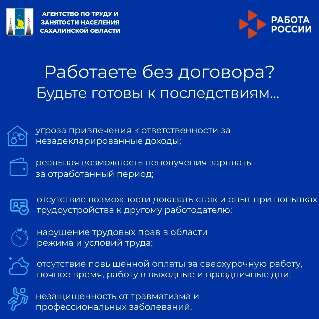 Работаете без договора? Будьте готовы  к последствиям.