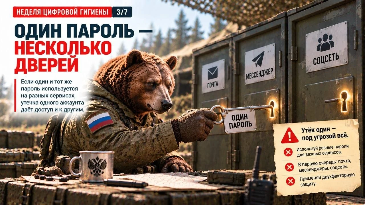 ❗Пароль не является достаточной защитой, особенно при использовании одного пароля на не...