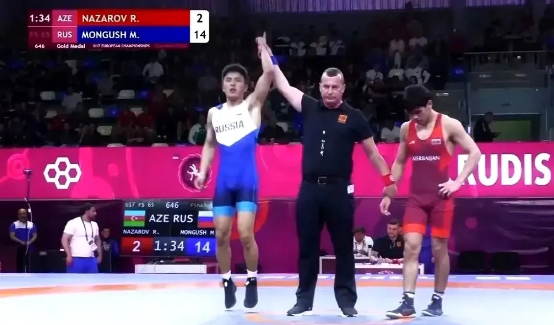 ⚡️Максим Монгуш стал победителем Первенства Европы U17 по вольной борьбе.  В финале весовой категори