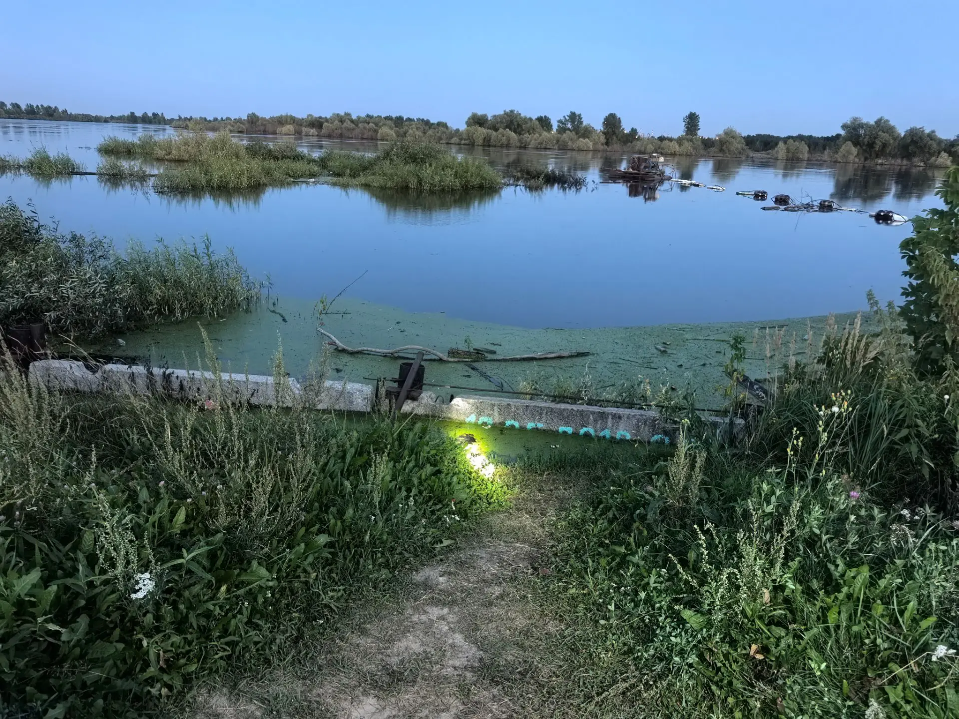 На утро 2 августа уровень воды в Туре в районе гидропоста в Тюмени составил 896 см (+4), в Пышме - 5