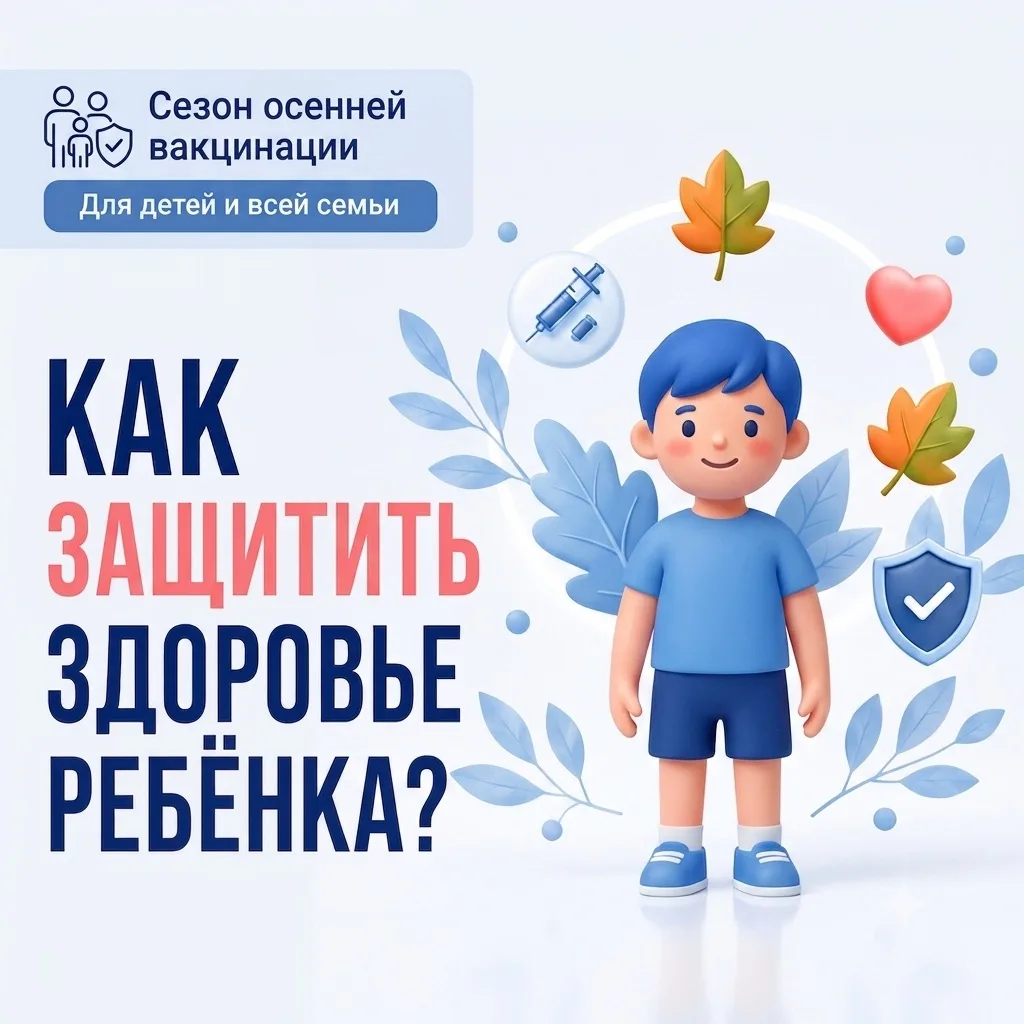 🍂 Какие прививки важно сделать ребёнку осенью? Памятка для родителей