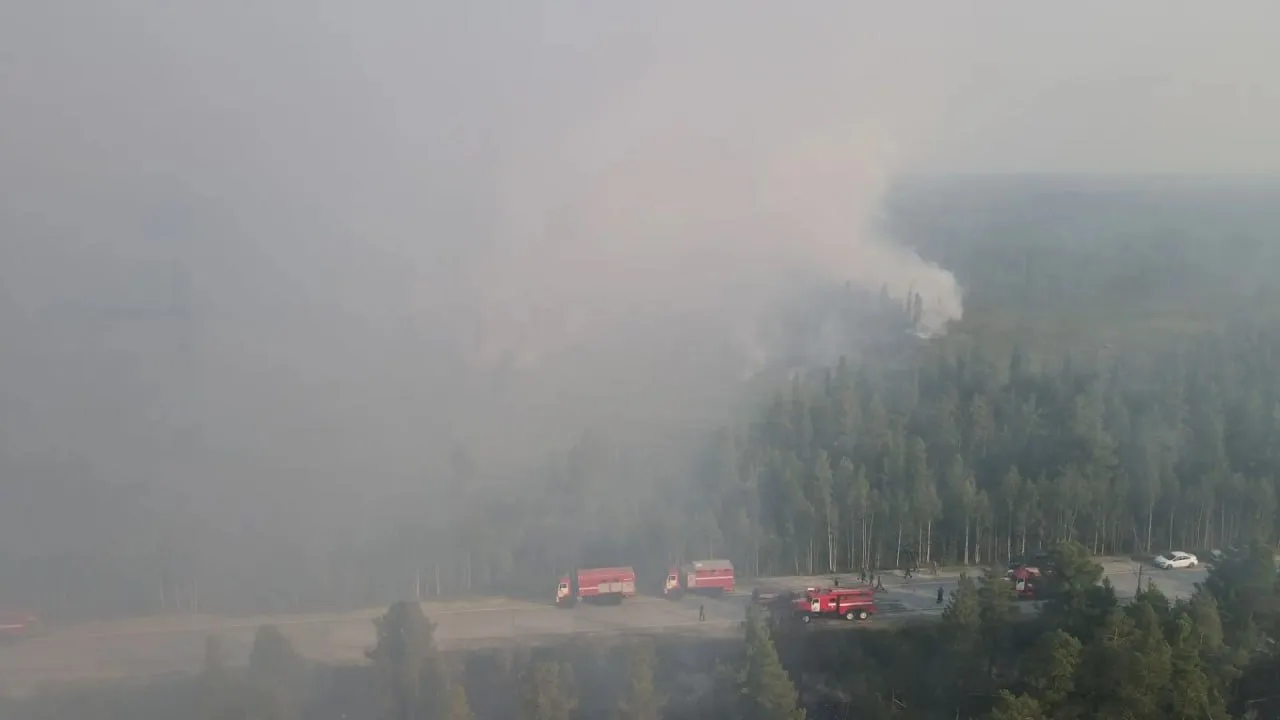 🔥 Лесной пожар бушует всего в двух километрах от Тарко-Сале.