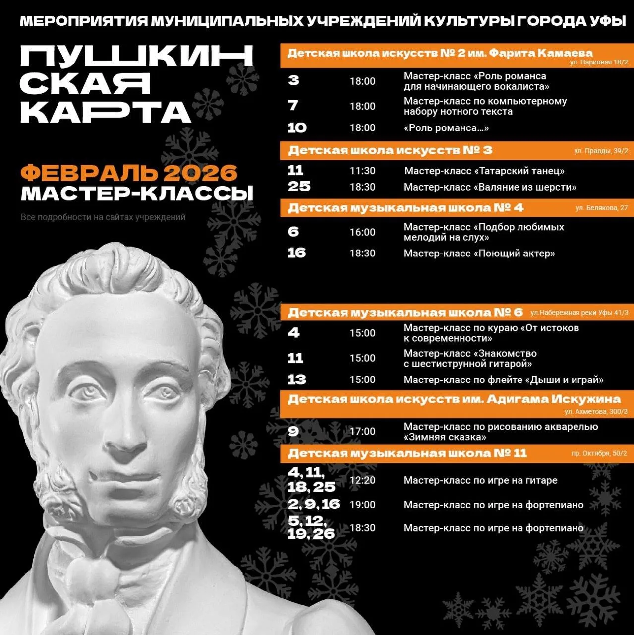Время для культурного просвещения! 👋  На календаре январь, а это значит, что лимит «Пушкинской карты