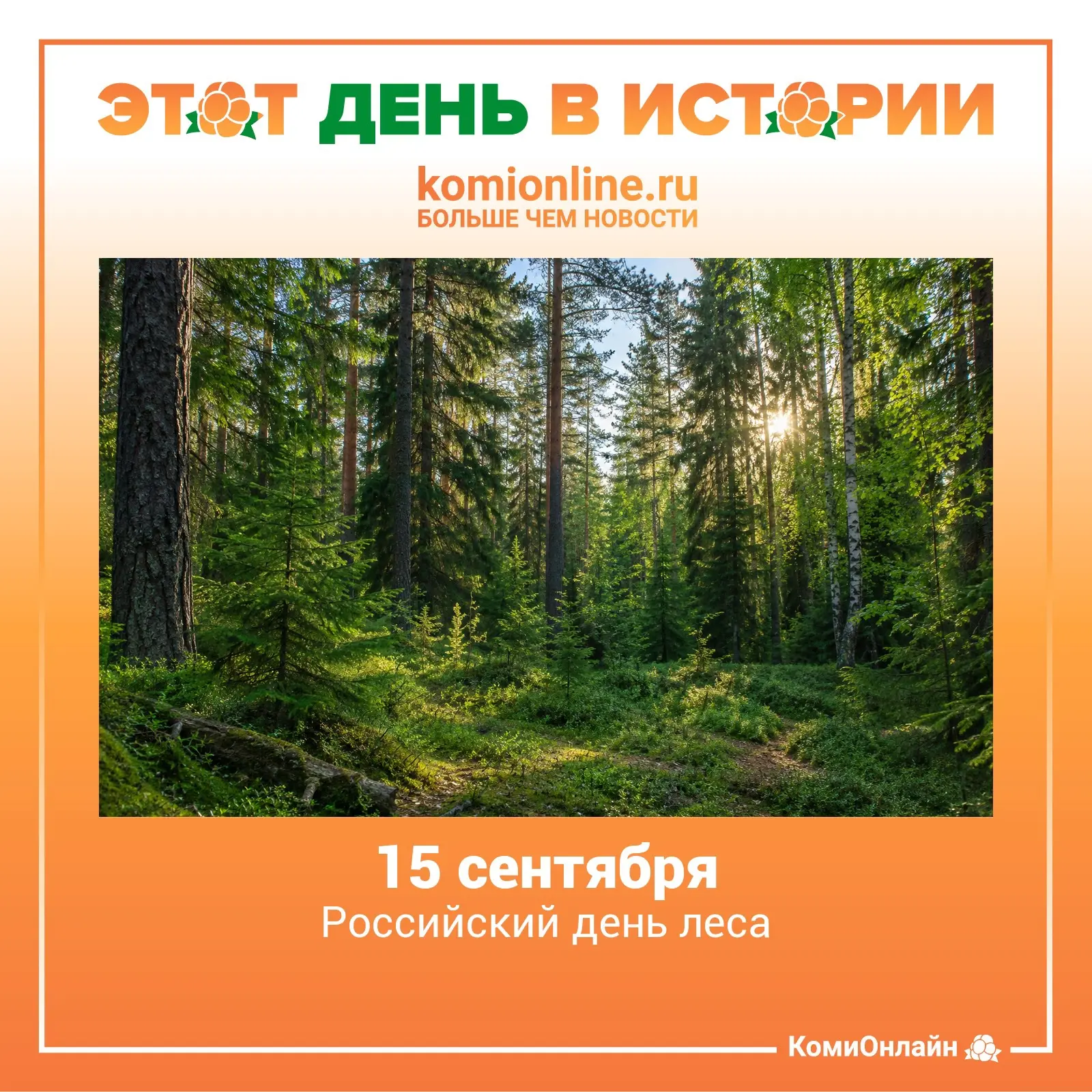 🗓️15 сентября — Российский день леса.
