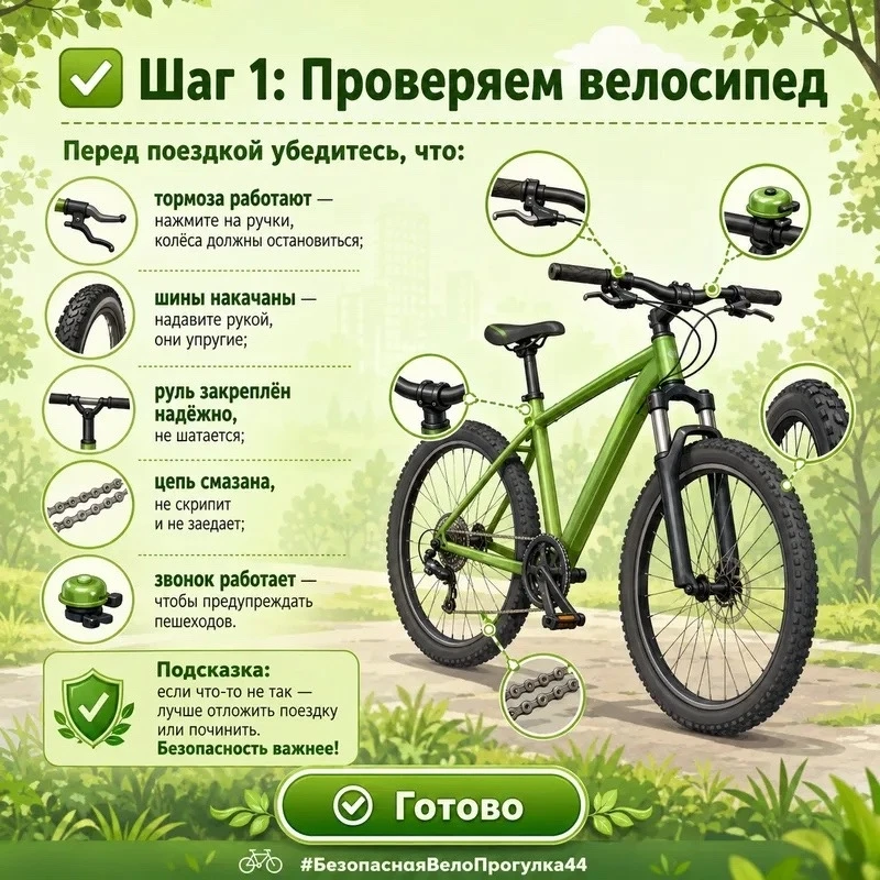 💥Безопасность при движении на велотранспорте.