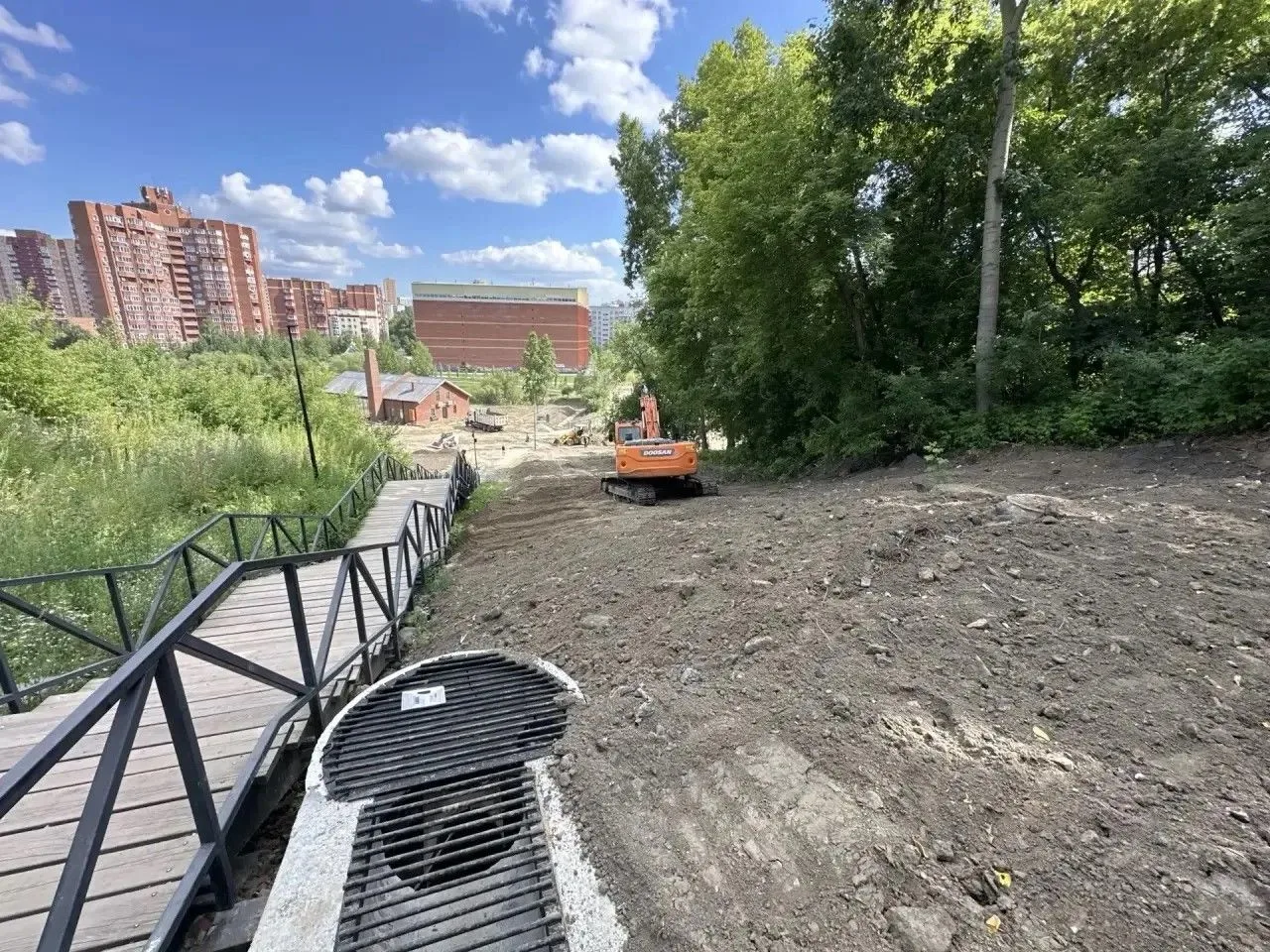 Завершили работу над системой водоотведения от улицы Королёва до парка «Каменка».