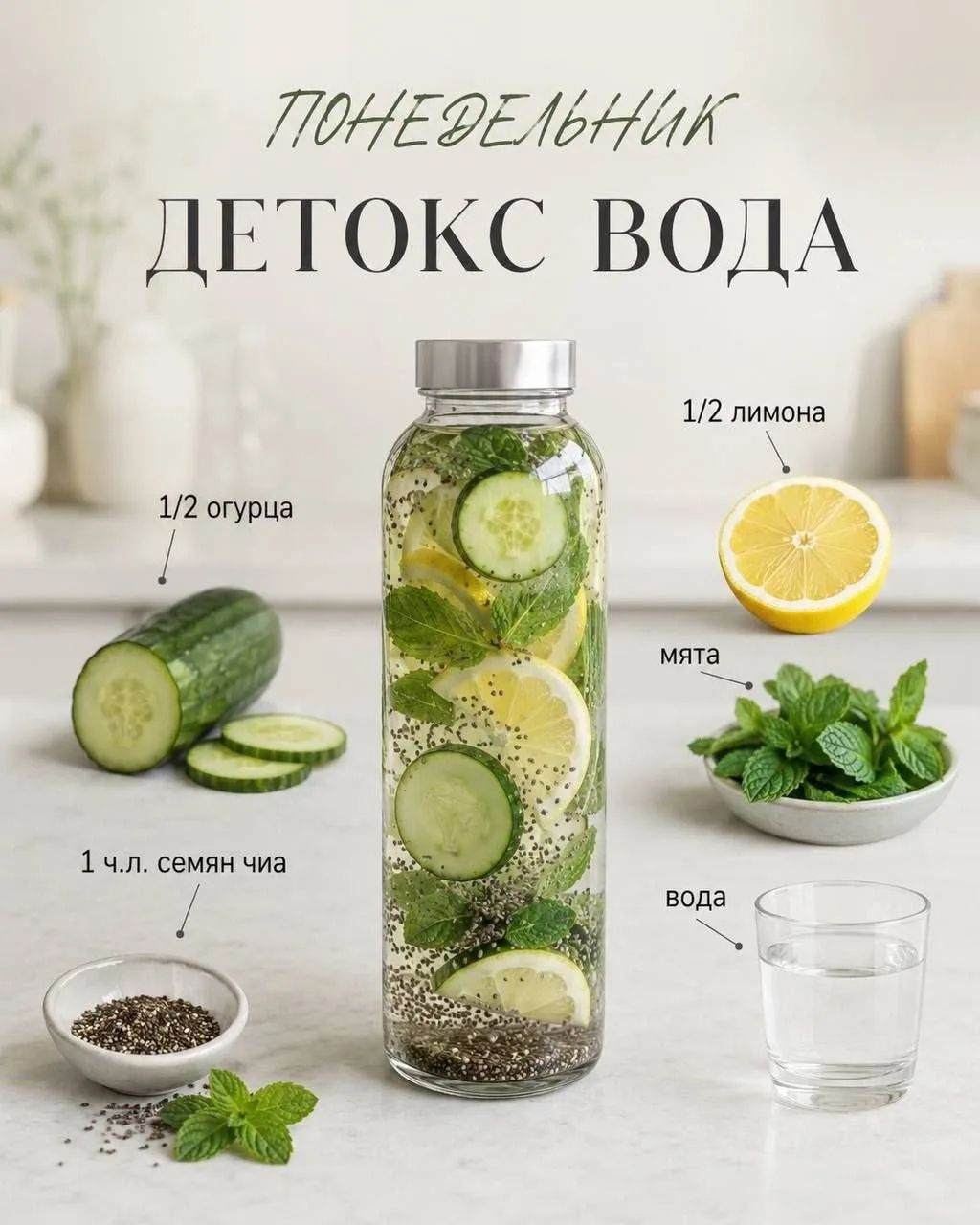 Детокс-вода, которая помогает чувствовать себя легче.
