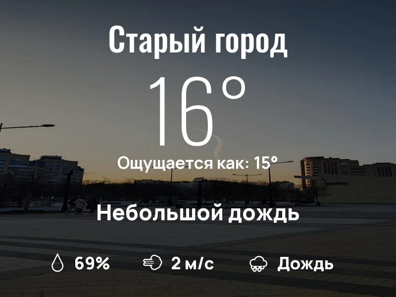 Что с погодой в Старом городе?