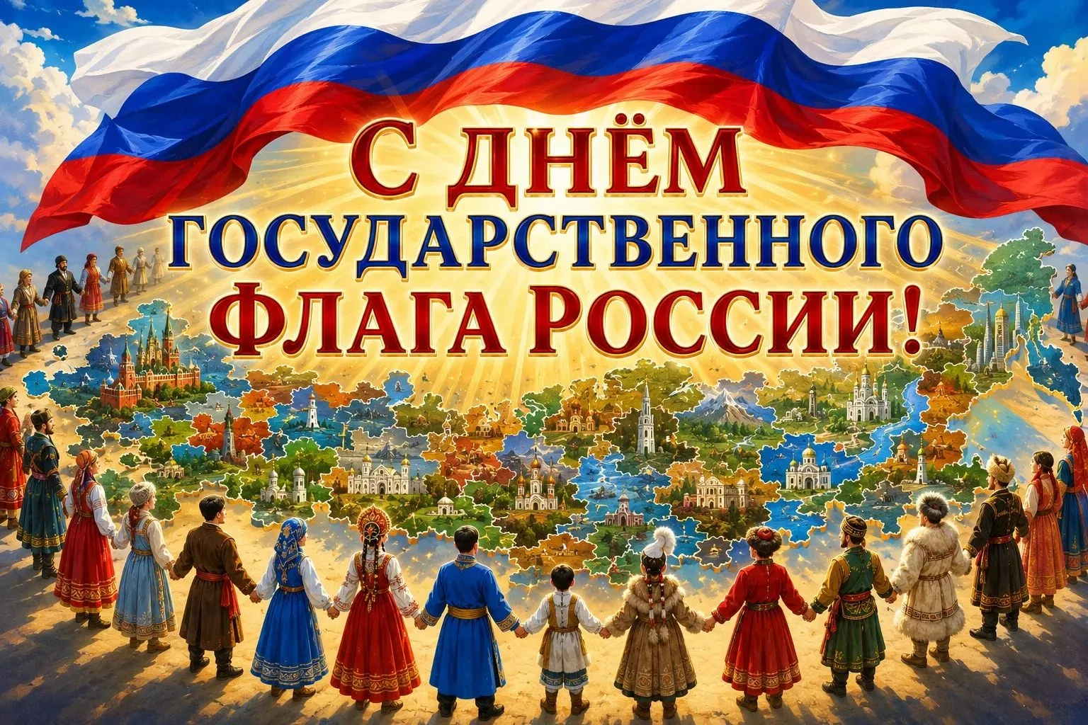 🇷🇺 Сегодня мы всей страной отмечаем День Государственного флага Российской Федерации!