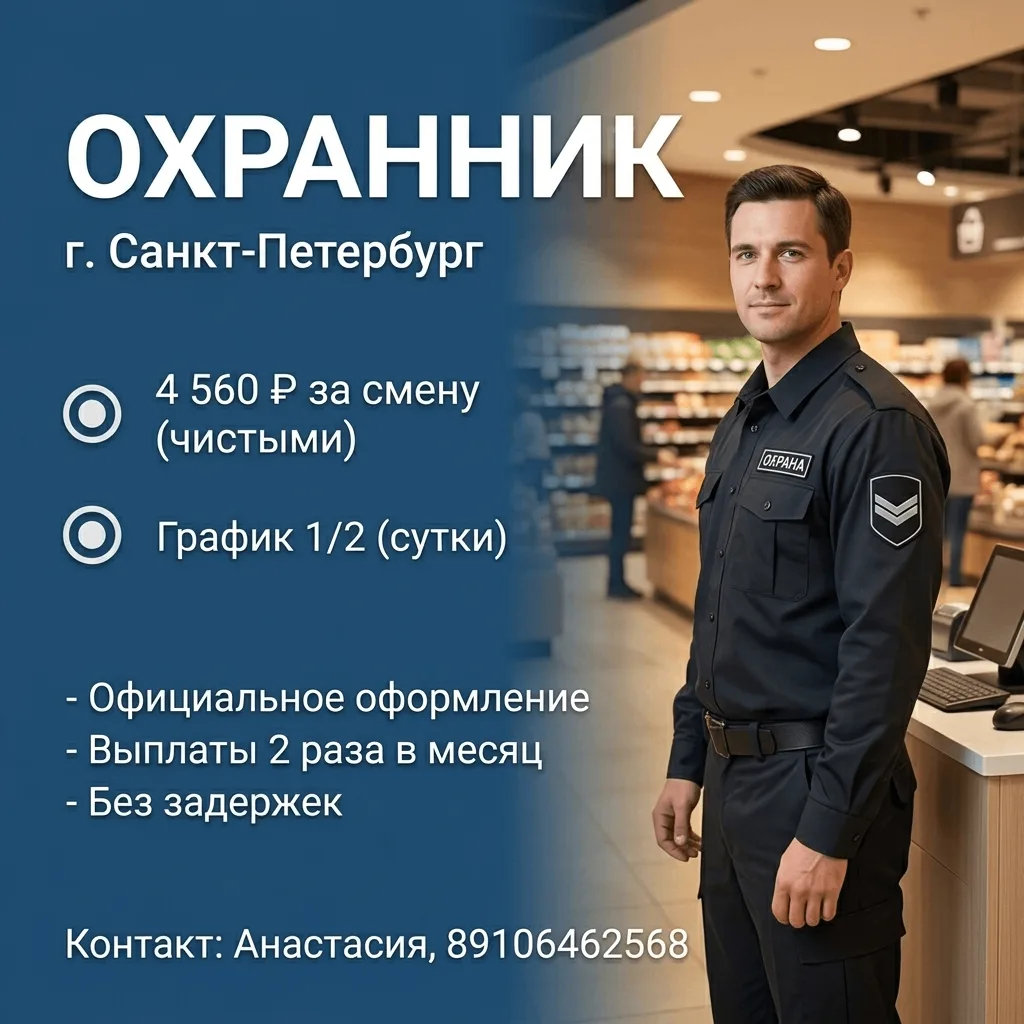 📢 Приглашаем охранников в магазин!