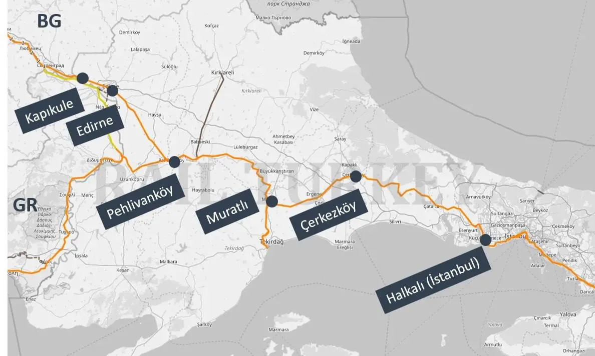 🇹🇷🇧🇬 В Турции откроют участок железной дороги до Болгарии.