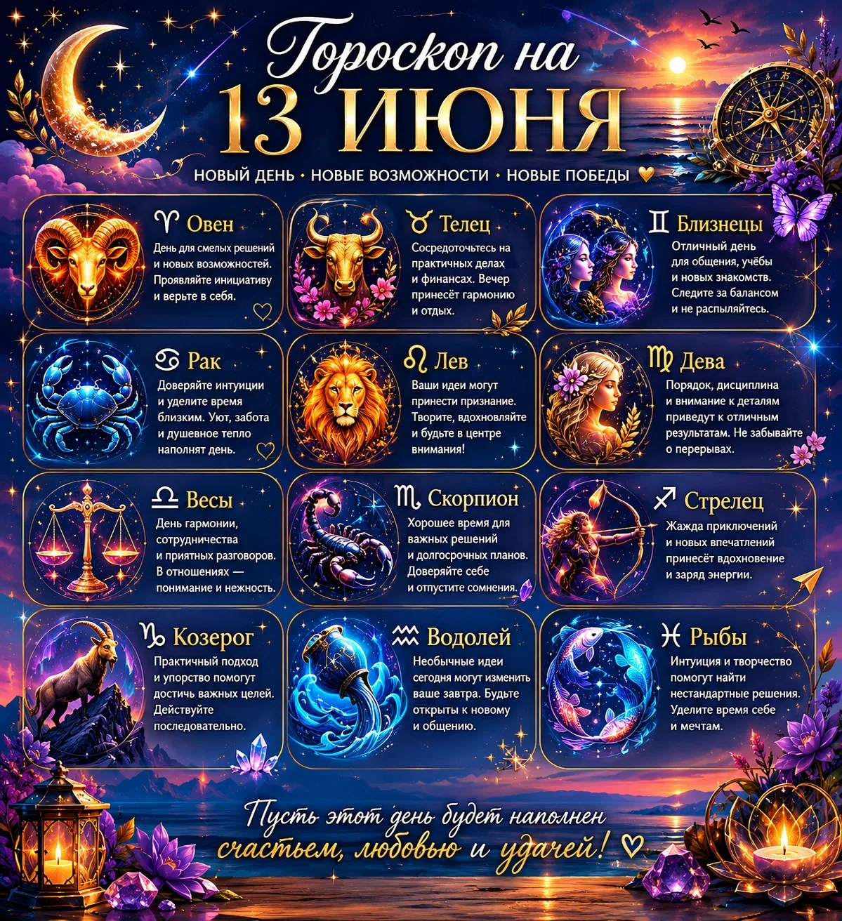 Гороскоп на 13 июня🌸

Женский сундучок🍎