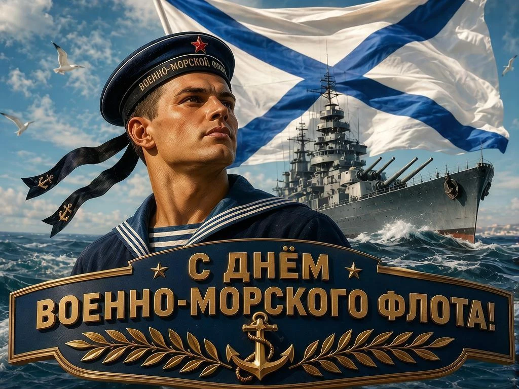 🌊🚢 Под Андреевским флагом: с Днём Военно-Морского Флота! ⚓️🇷🇺

📆Сегодня вся страна чествует тех