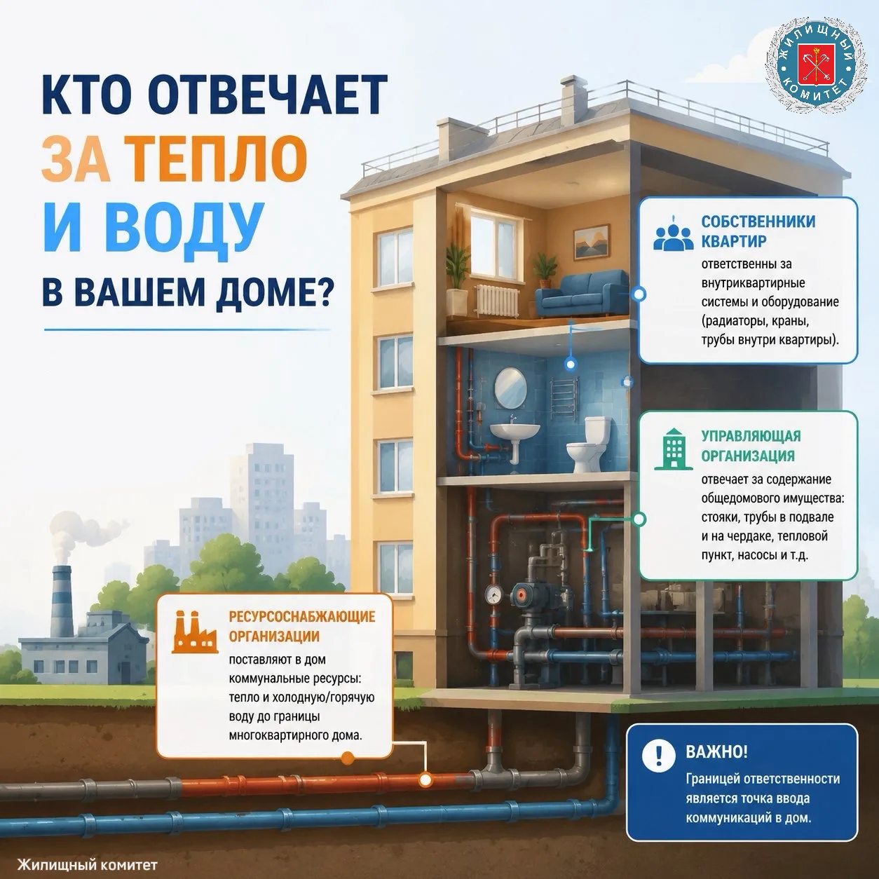 В обслуживании любого многоквартирного дома участвуют несколько структур: