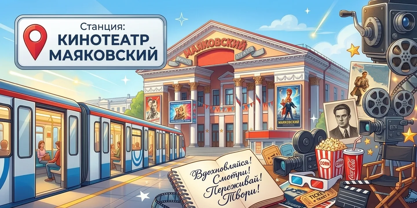 🎬 Станция Кинотеатр «Маяковский» 🍿✨🎥

Привет, наши юные кинопутешественники! 👋🌞 Наше виртуально