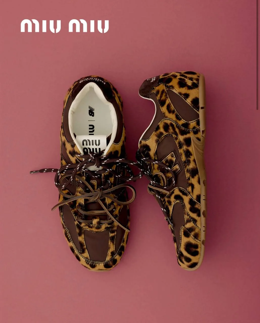 Miu miu в коллабе с New balance дропнули новые леопардовые кроссовки 🐆