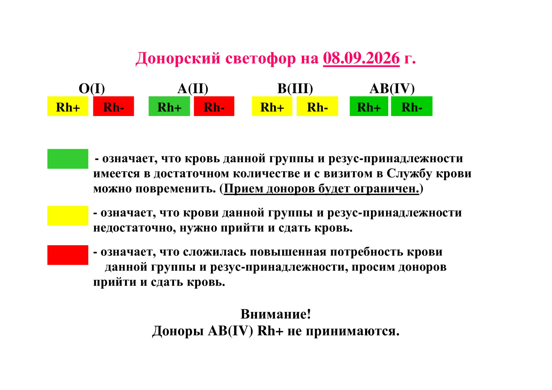 Донорский светофор