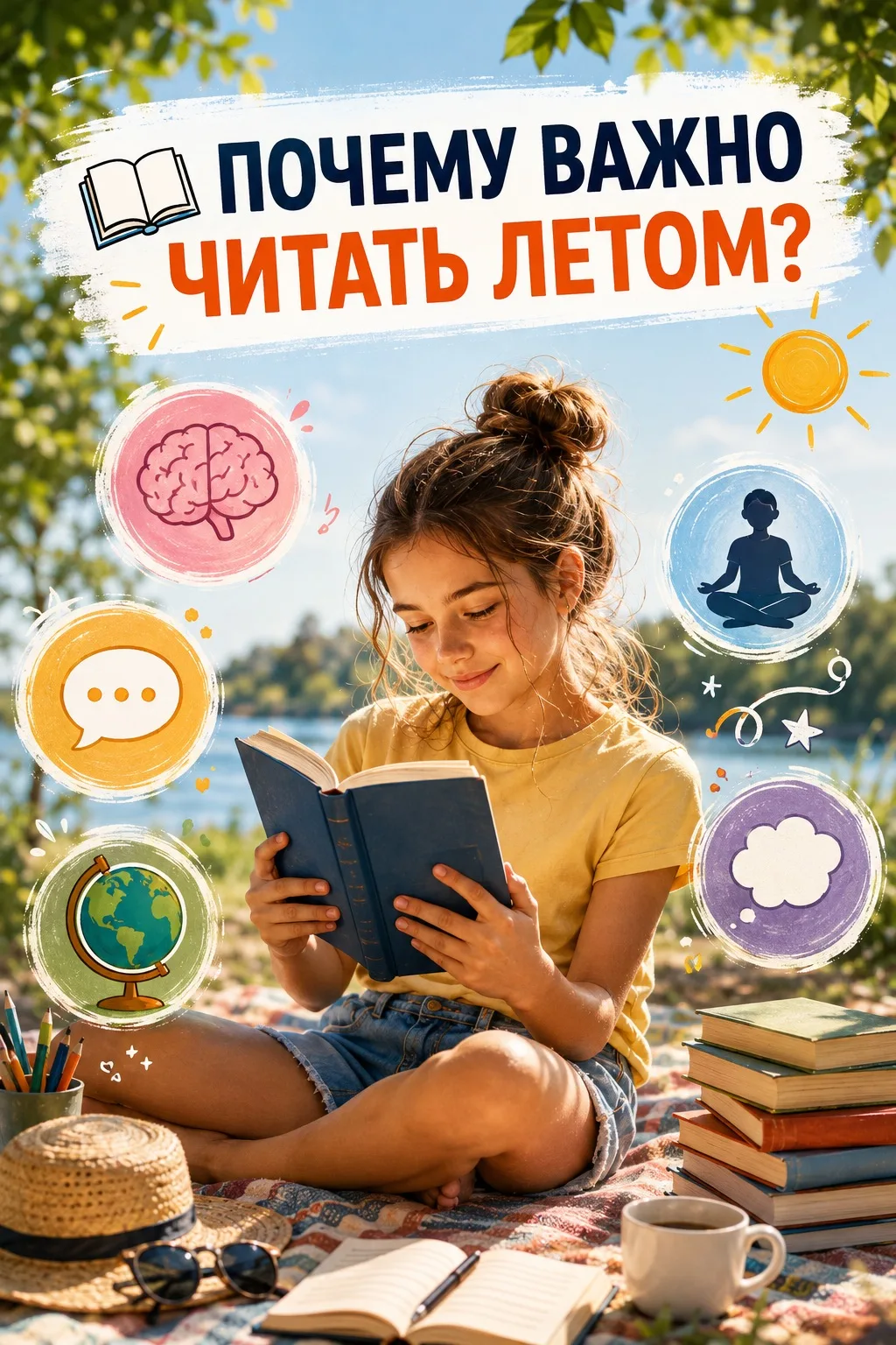 📚 Почему важно читать летом? 5 причин не закрывать книгу!