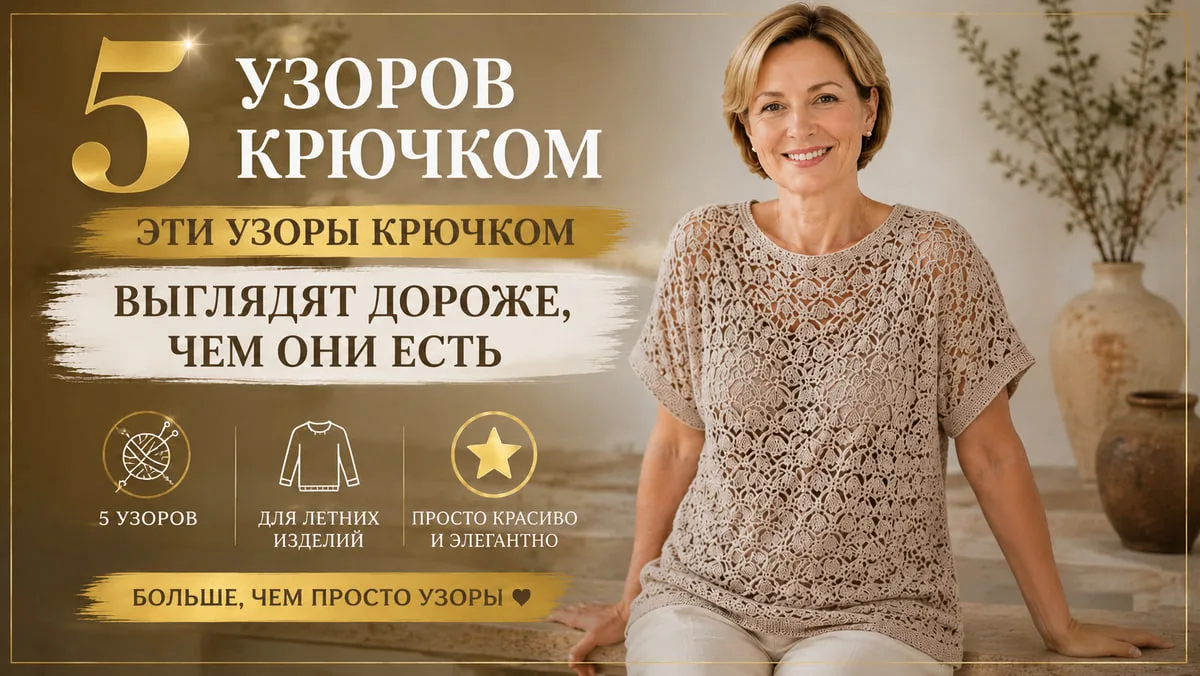 Эти узоры крючком выглядят дороже, чем они есть. Секрет, который я поняла слишком поздно

https://dz