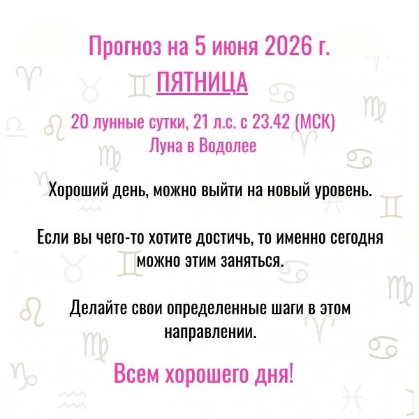Прогноз на сегодня,