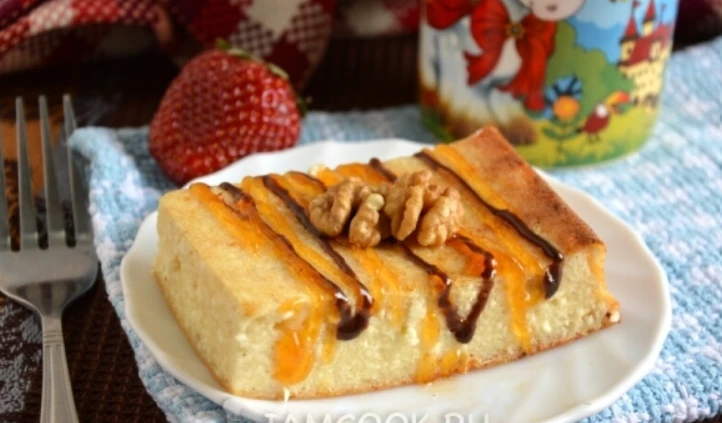 🍌 Творожная запеканка с бананом — нежная, как облачко, и сладкая без лишнего сахара!