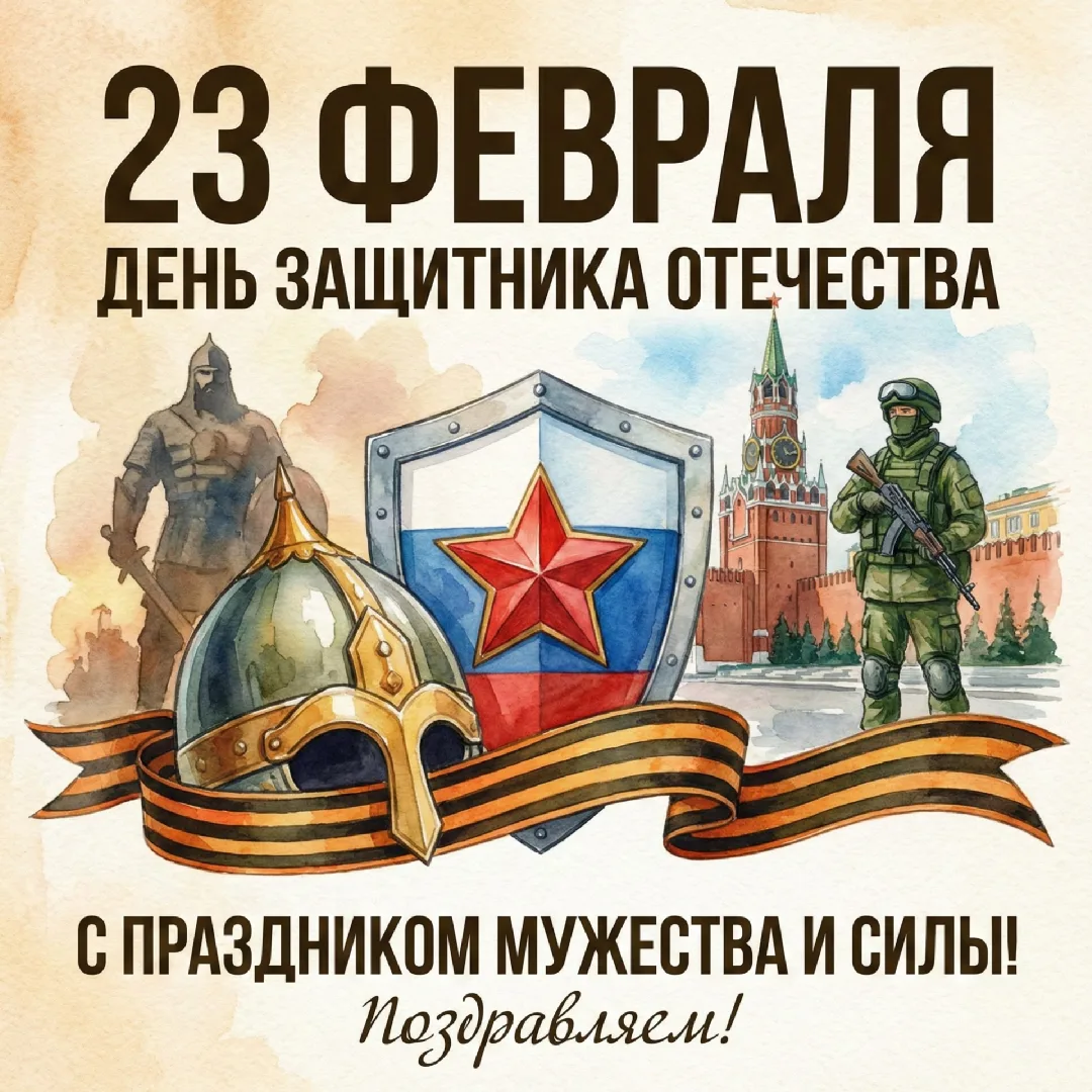 С Днем защитников Отечества!  Сегодня мы отдаем дань тем, кто стоит на страже нашей страны, кто ежед
