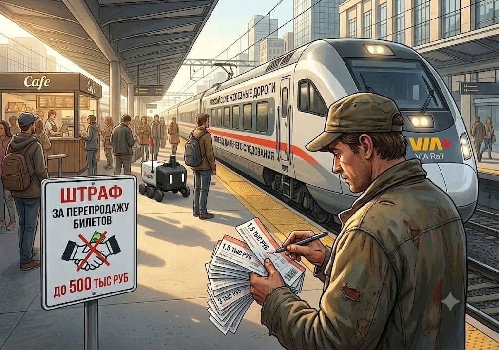 Госдума на неделе приняла закон, повышающий ответственность перекупщиков ж/д билетов. ⚖️🚂 Теперь за