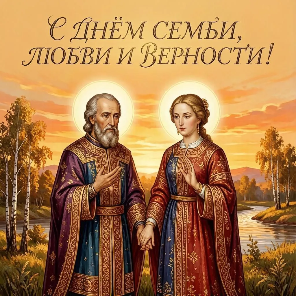 🎉 Сегодня, 8 июля 2026 года, вся Россия отмечает День семьи, любви и верности.