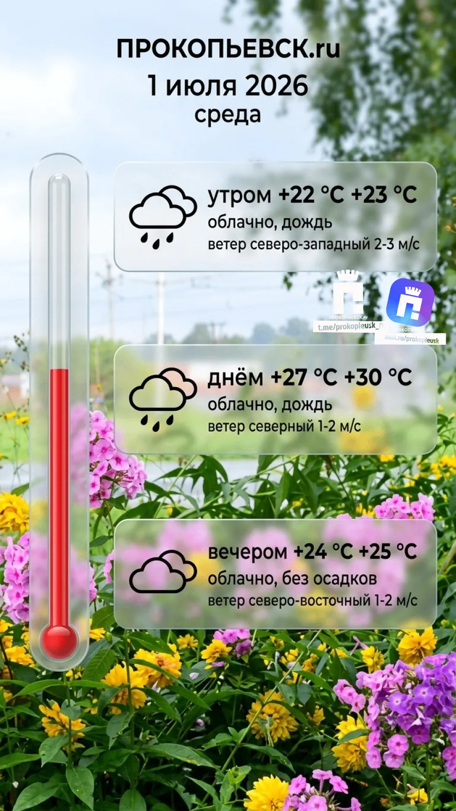 В среду погода будет облачной, но жаркой.