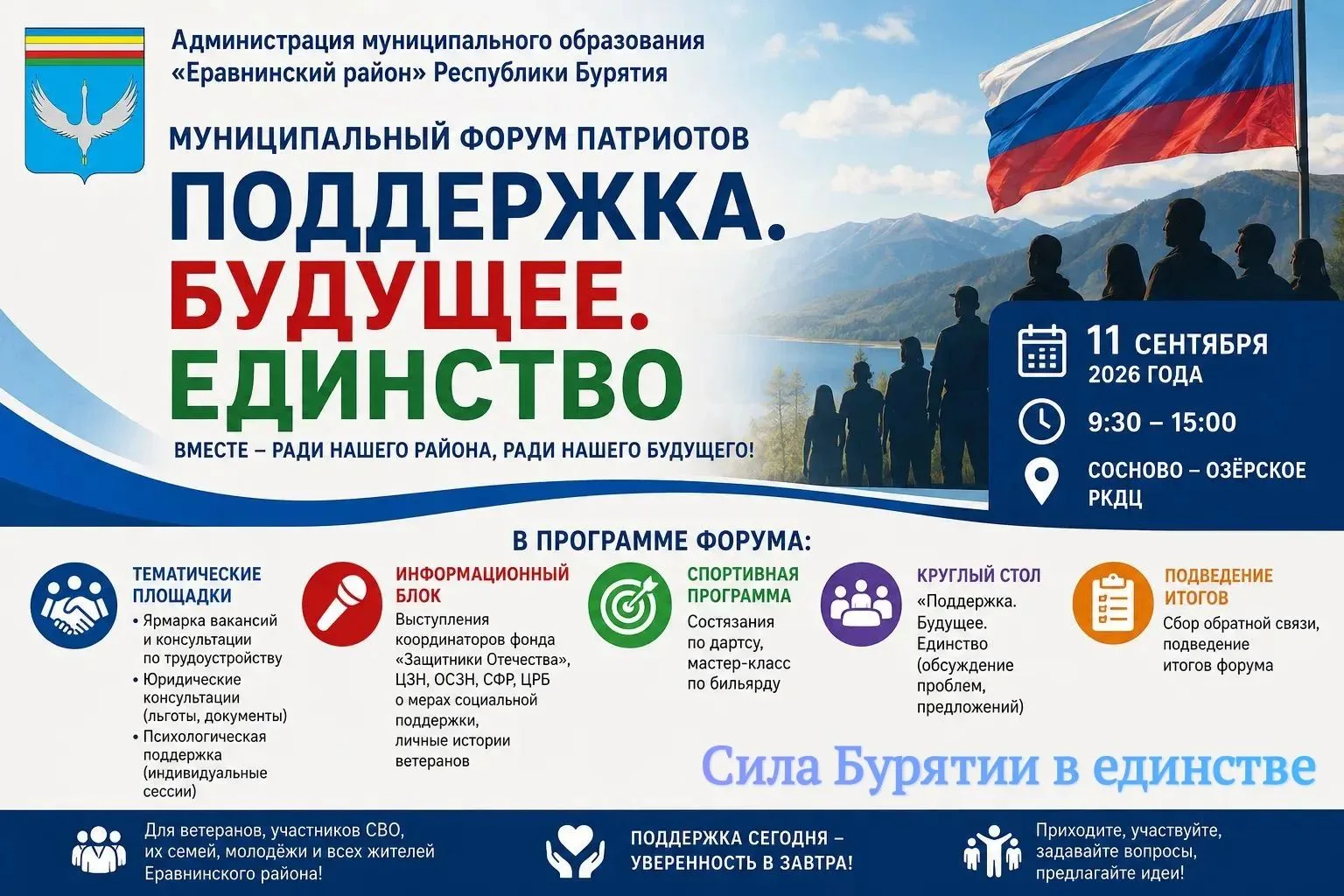 🇷🇺 Муниципальный форум патриотов «Поддержка. Будущее. Единство»