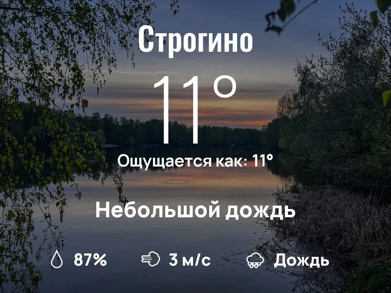Что с погодой в Строгино?