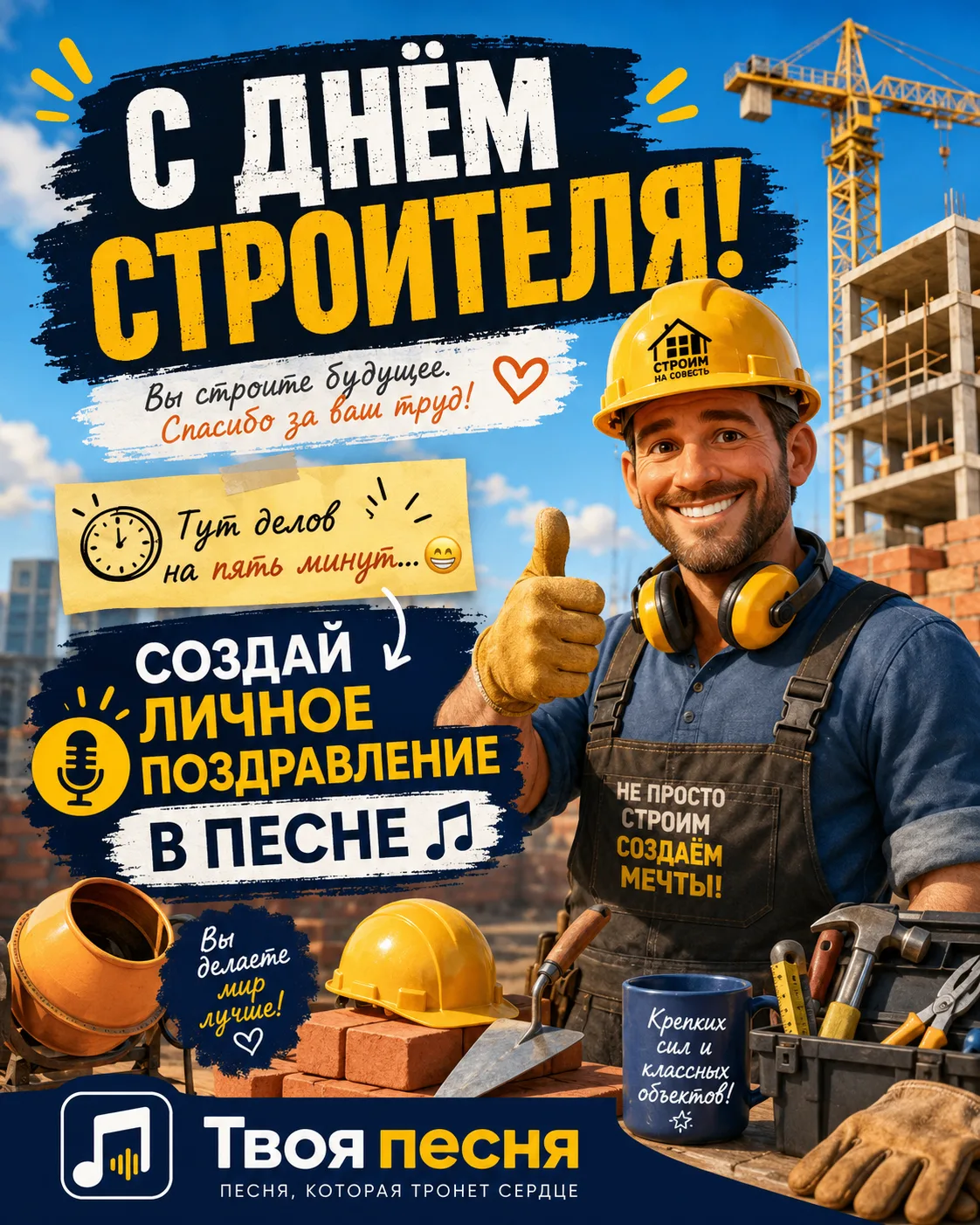 С Днем строителя 🧱💛
