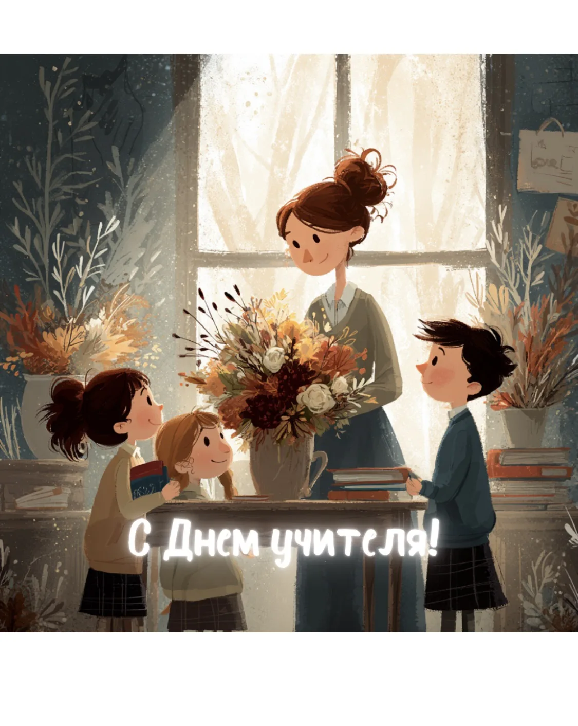 Сегодня замечательный праздник- День учителя!