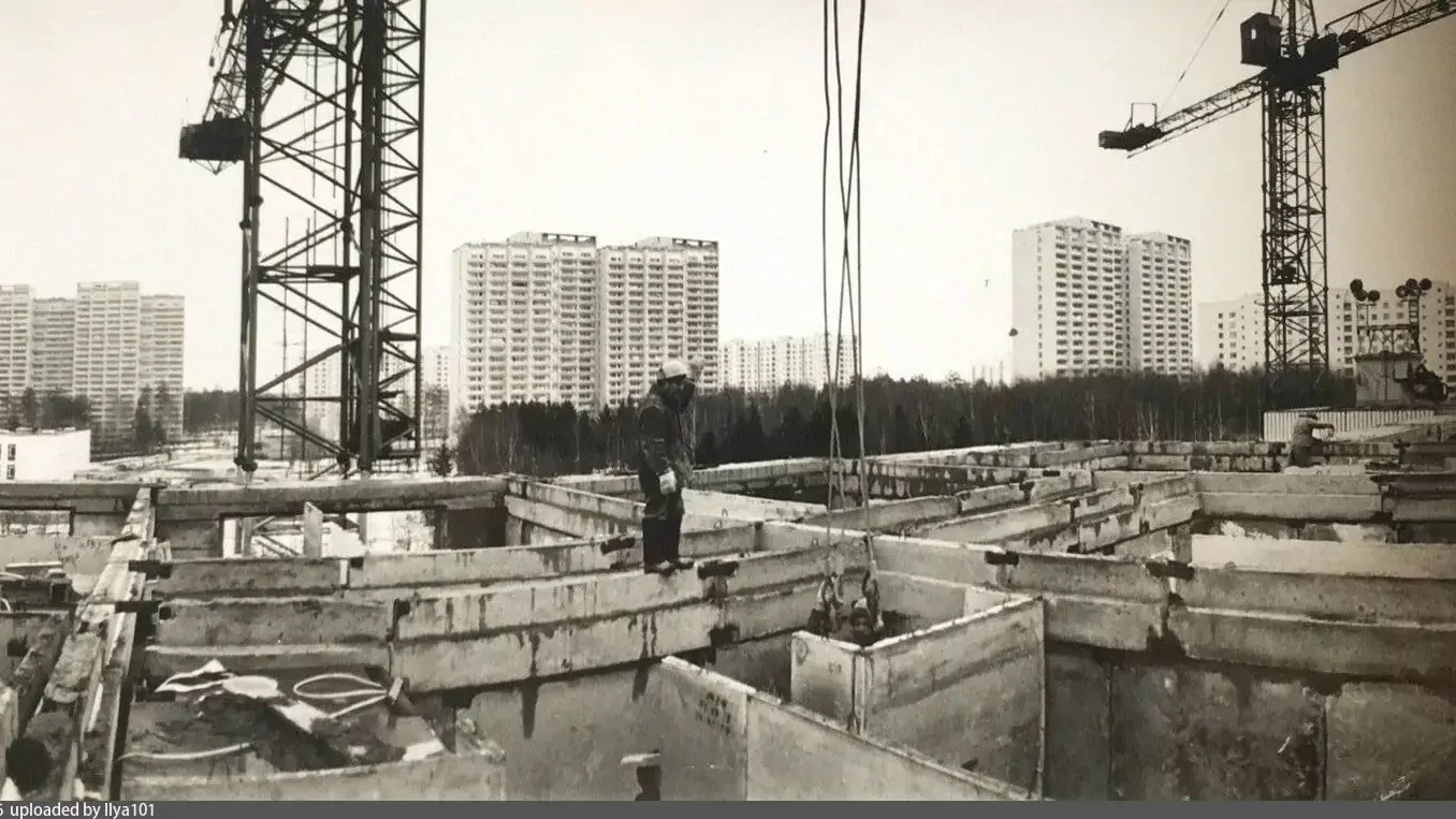 📸 Ретро Зеленоград: Строительство корпуса 1015. Фото второй половины 1970-х годов из архива Юлии Ко