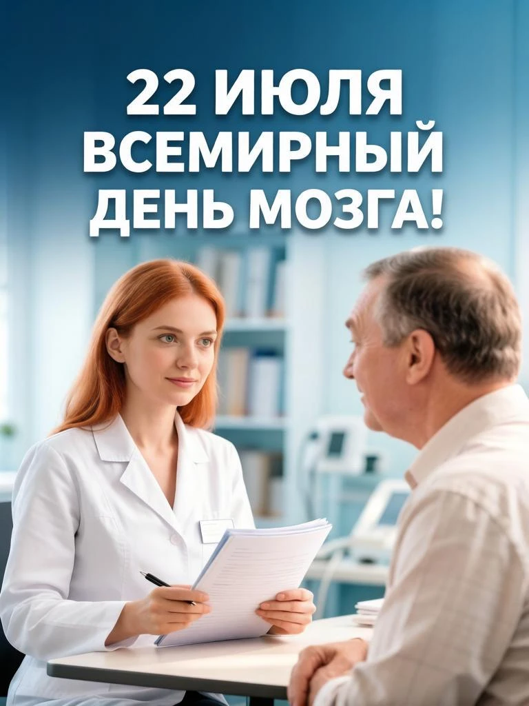 🧠 Всемирный день мозга — 22 июля! 
 🎉 Этот международный день был учреждён Всемирной федерацией не