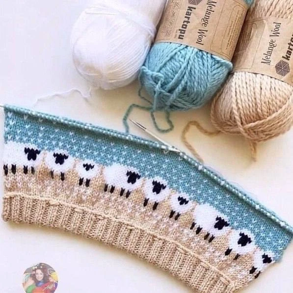 Интересный жаккард для детских изделий 
🧶🧶🧶