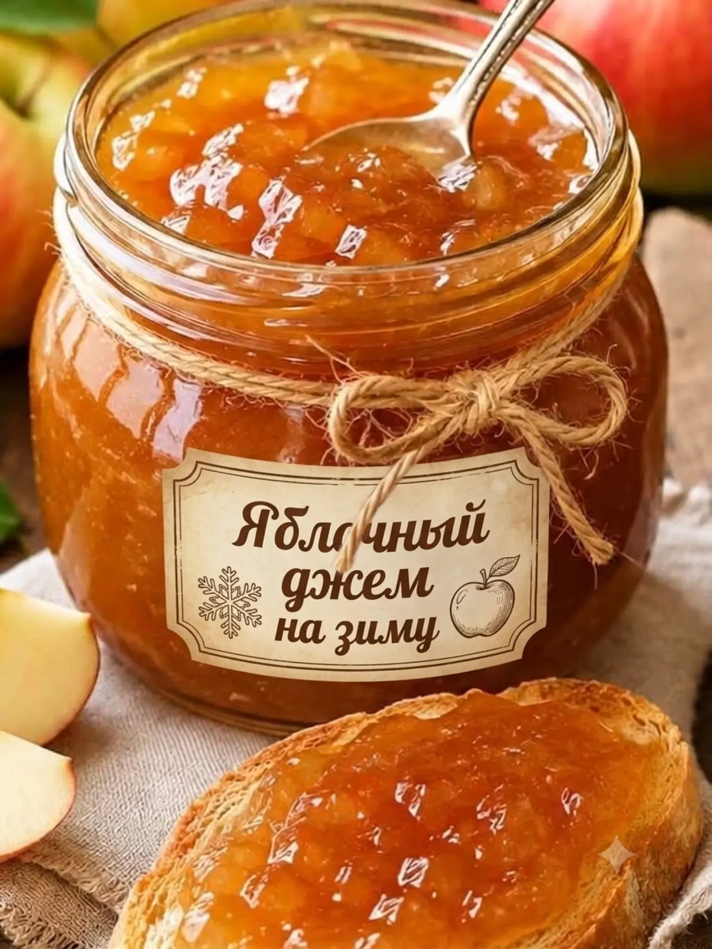 Яблочный джем на зиму - густой, ароматный и без лишней возни.