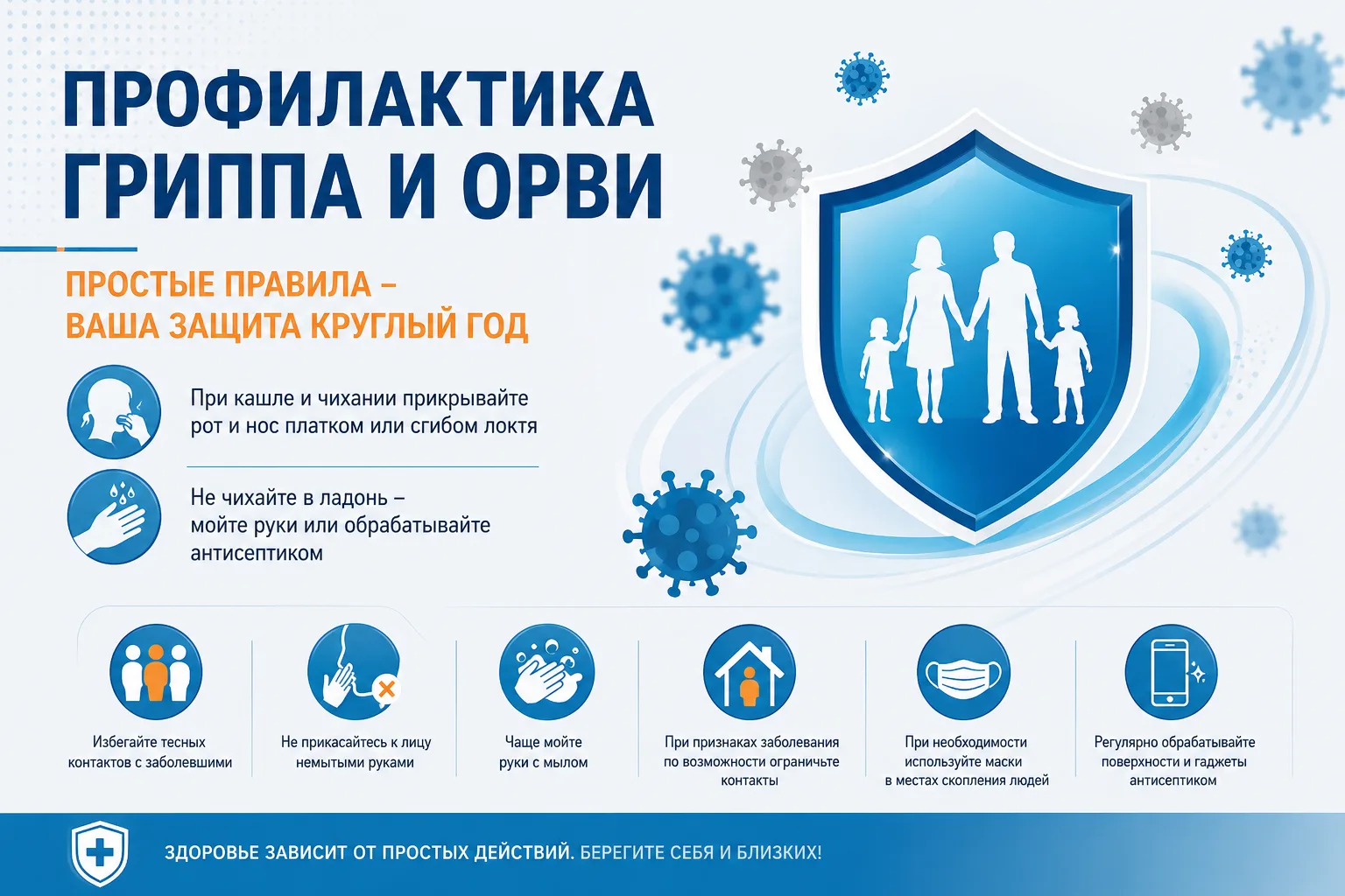 Грипп и ОРВИ не имеют строгого календаря 🦠