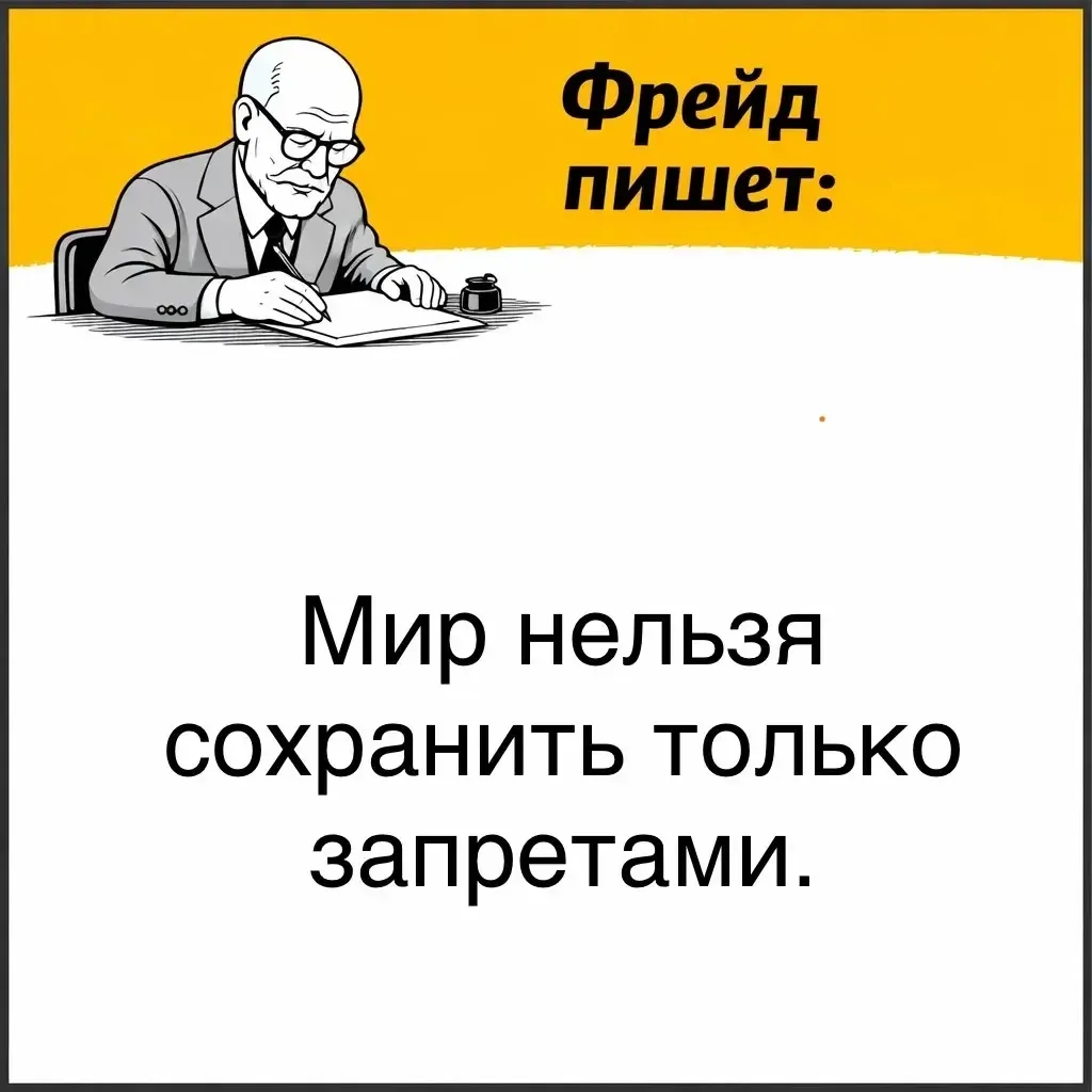 Фрейд скептически относился к идее, что достаточно принять правильные законы и войны ис...