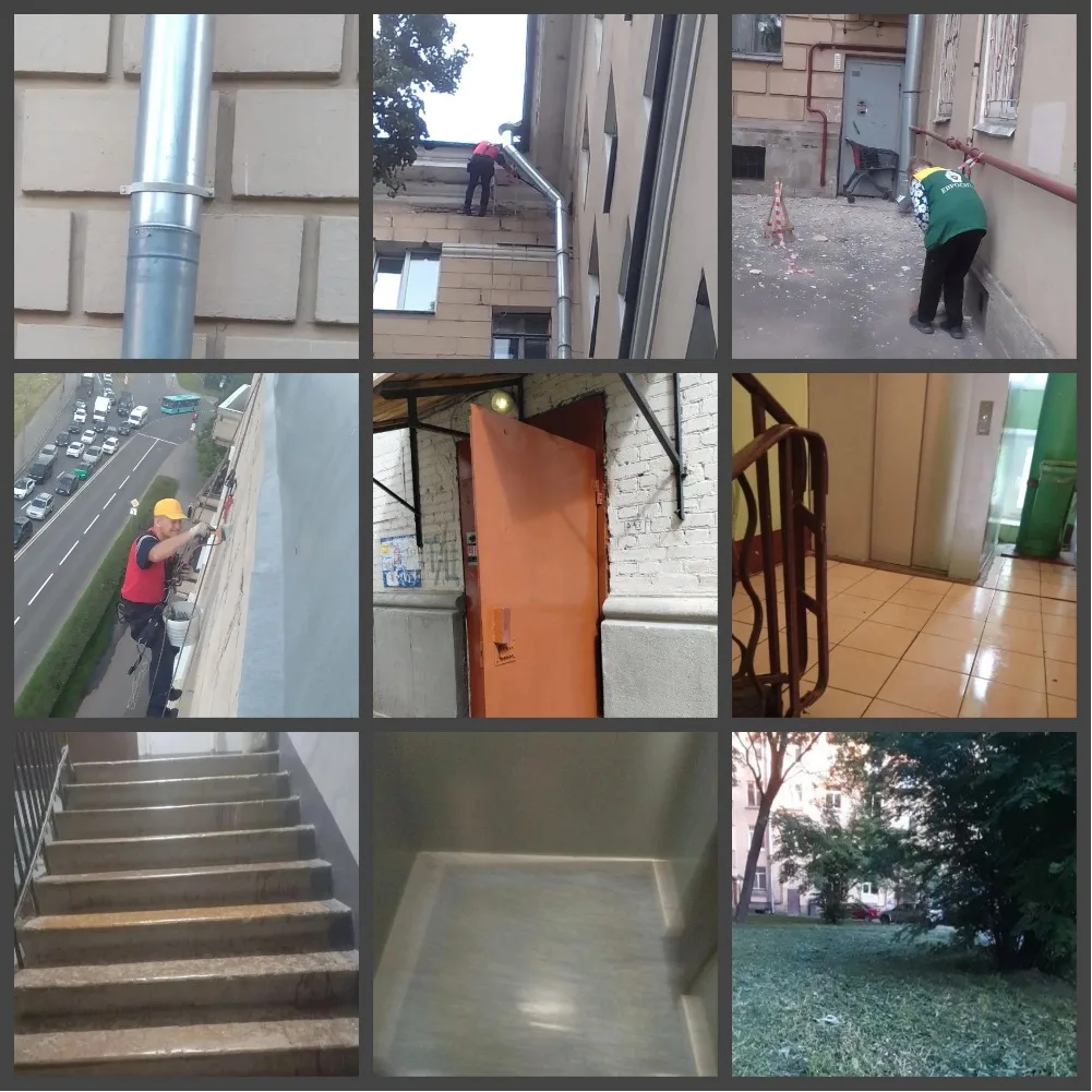 🏠За прошедшую неделю были выполнены следующие виды работ:

- Влажная уборка лестничных клеток.
- Уб
