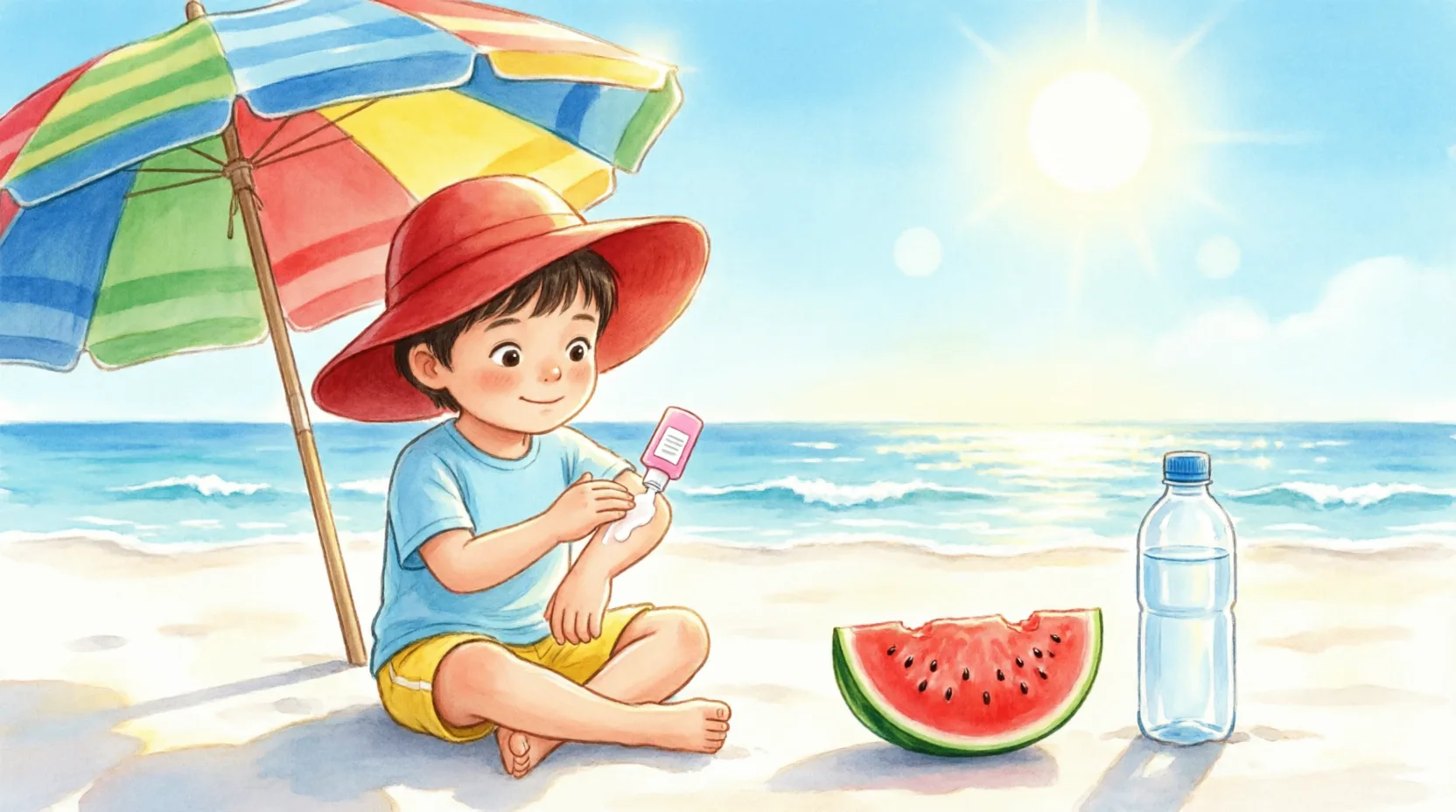 ☀️ Безопасность на солнце ☀️
Летом особенно важно защищать себя от перегрева и солнечных лучей. На у